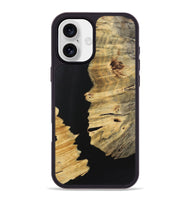 iPhone 16 Plus Wood Phone Case - Elsa (Pure Black, 723353)