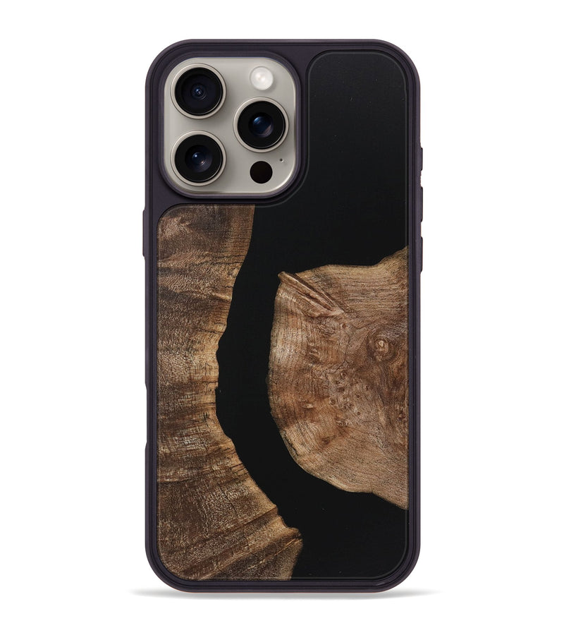 iPhone 16 Pro Max Wood Phone Case - Dawson (Pure Black, 723354)