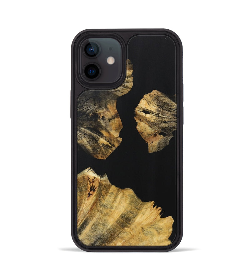 iPhone 12 Wood Phone Case - Darla (Pure Black, 723355)