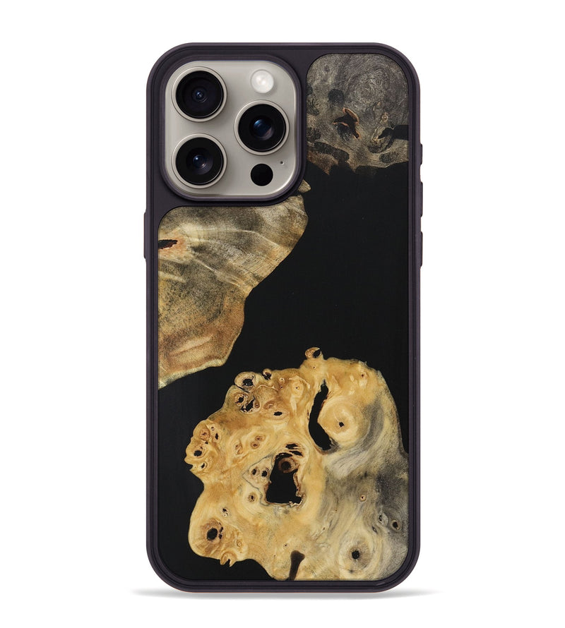 iPhone 15 Pro Max Wood Phone Case - Kay (Pure Black, 723356)