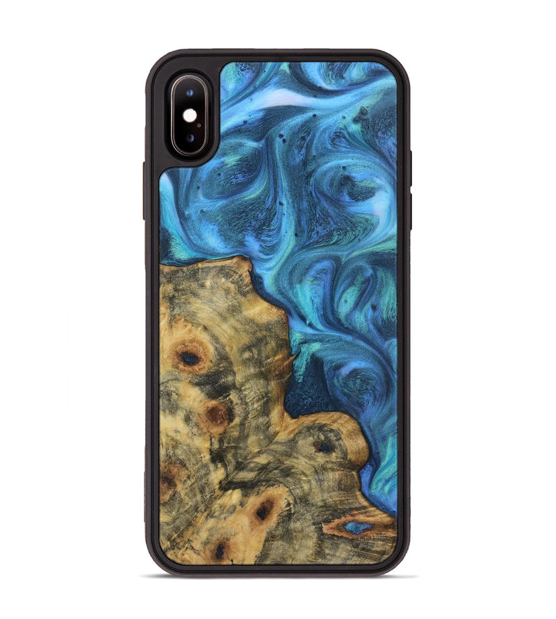 iPhone Xs Max Wood Phone Case - Whitney (Blue, 723367)