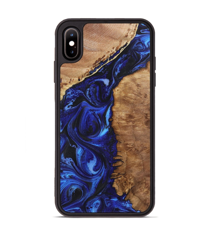 iPhone Xs Max Wood Phone Case - Allie (Blue, 723368)