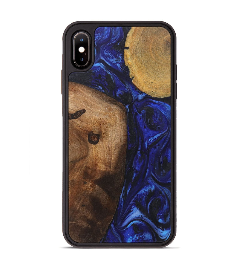 iPhone Xs Max Wood Phone Case - Alec (Blue, 723369)