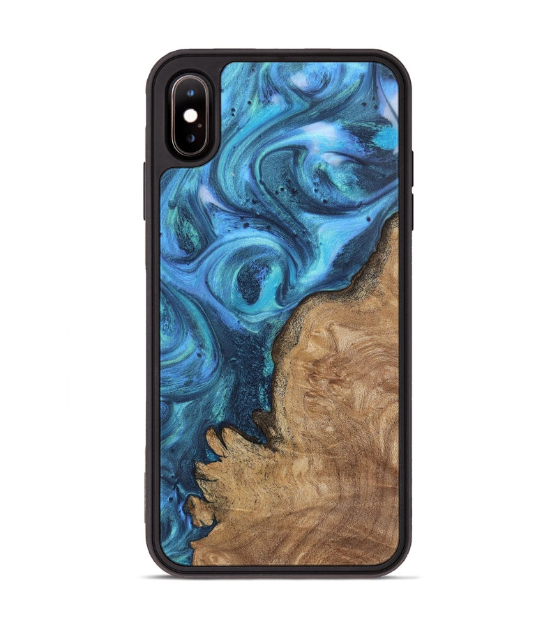 iPhone Xs Max Wood Phone Case - Kason (Blue, 723370)