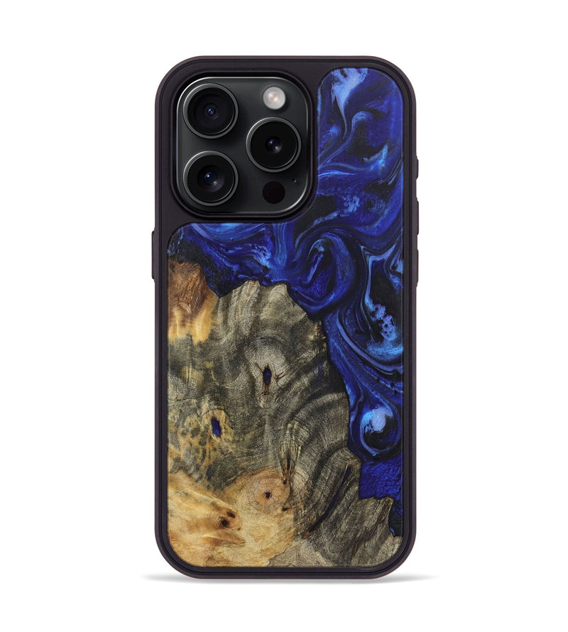 iPhone 15 Pro Wood Phone Case - Kingston (Blue, 723371)