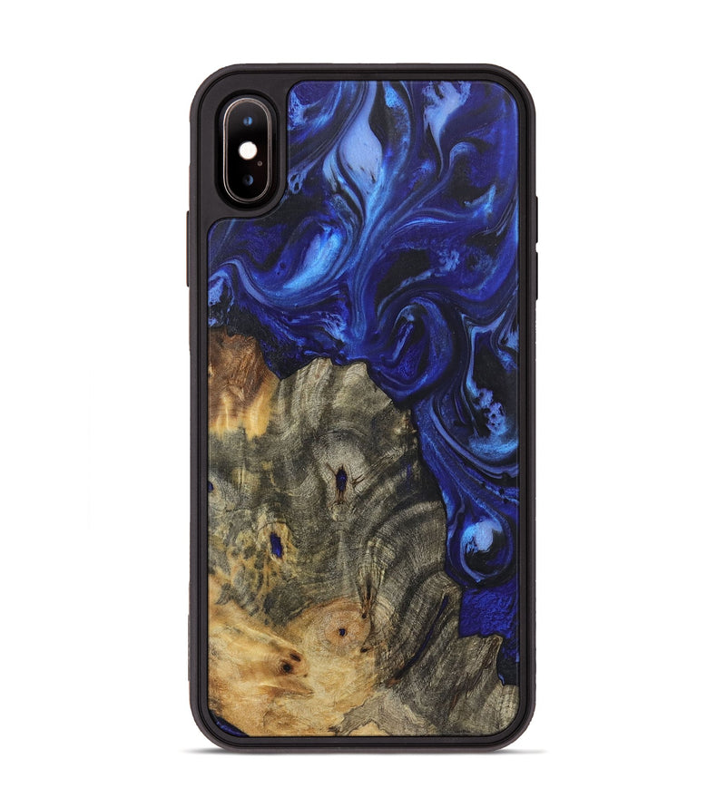 iPhone Xs Max Wood Phone Case - Kingston (Blue, 723371)