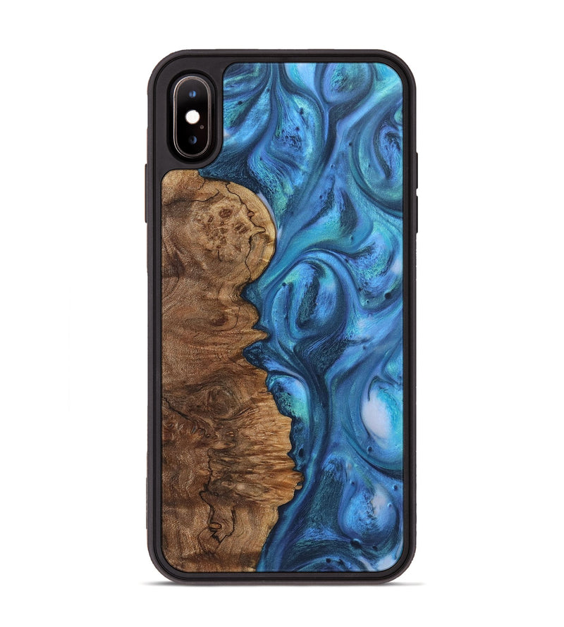 iPhone Xs Max Wood Phone Case - Tate (Blue, 723373)