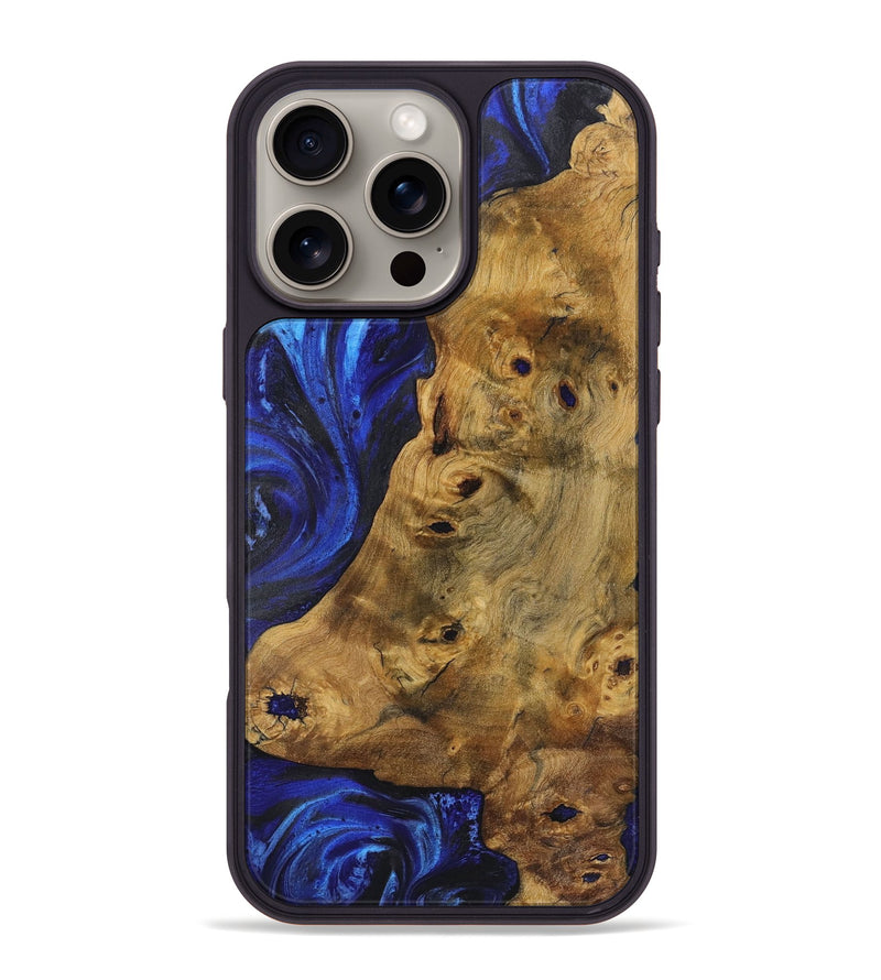 iPhone 16 Pro Max Wood Phone Case - Duane (Blue, 723374)