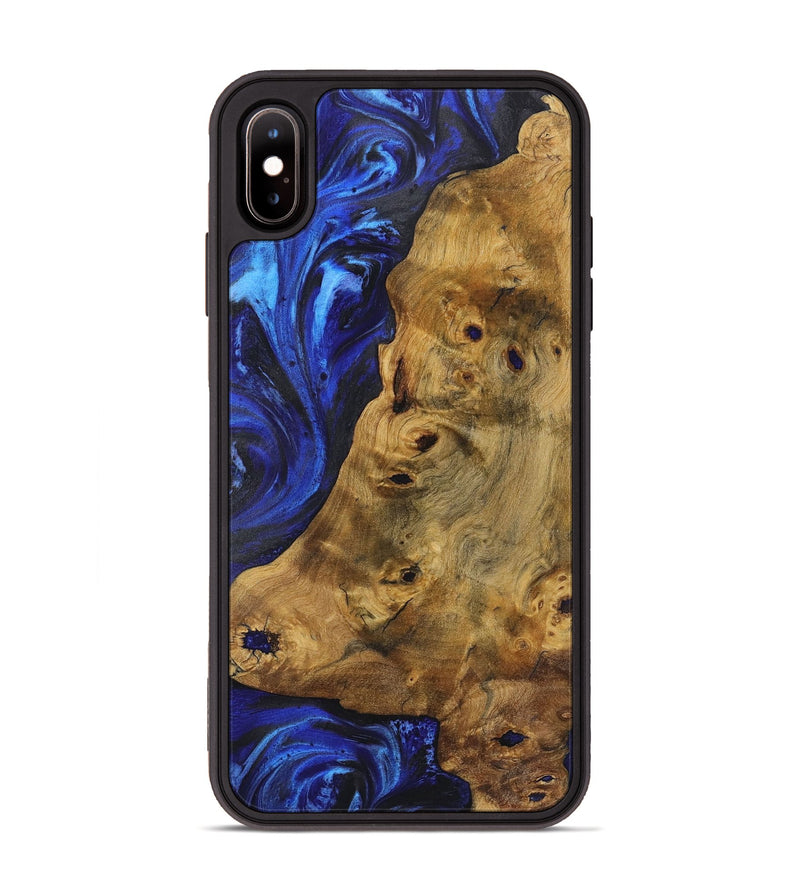 iPhone Xs Max Wood Phone Case - Duane (Blue, 723374)