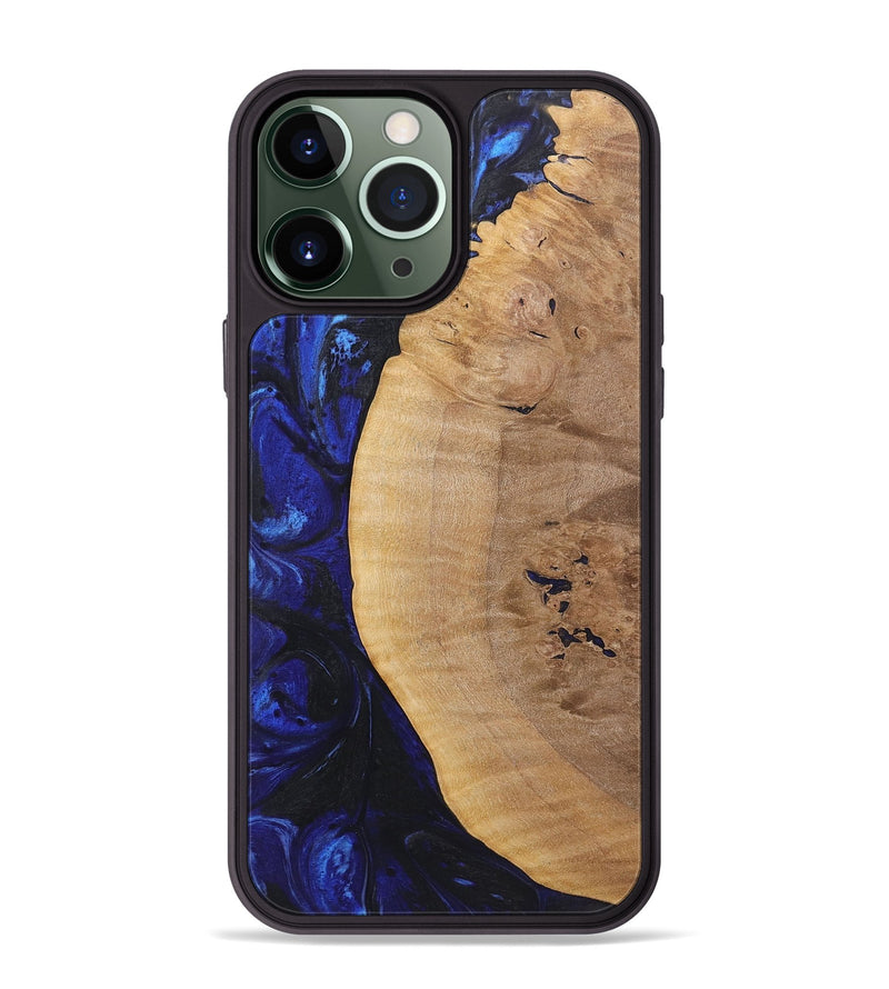 iPhone 13 Pro Max Wood Phone Case - Zion (Blue, 723376)