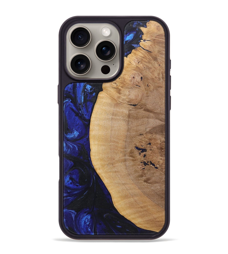 iPhone 16 Pro Max Wood Phone Case - Zion (Blue, 723376)