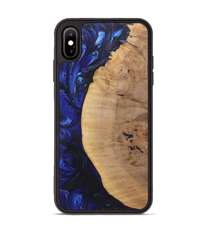 iPhone Xs Max Wood Phone Case - Zion (Blue, 723376)