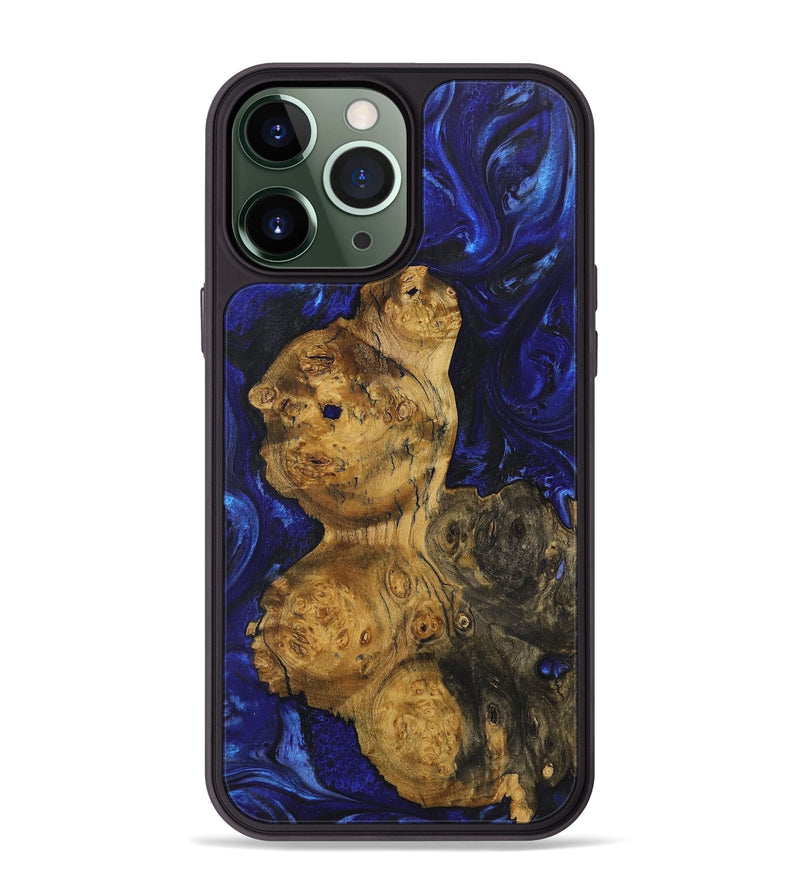 iPhone 13 Pro Max Wood Phone Case - Kathi (Blue, 723378)