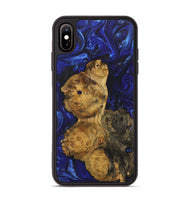 iPhone Xs Max Wood Phone Case - Kathi (Blue, 723378)