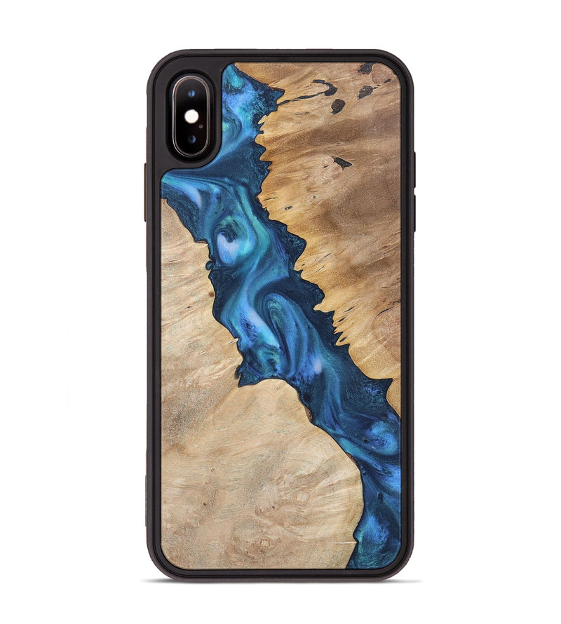 iPhone Xs Max Wood Phone Case - Mae (Blue, 723379)