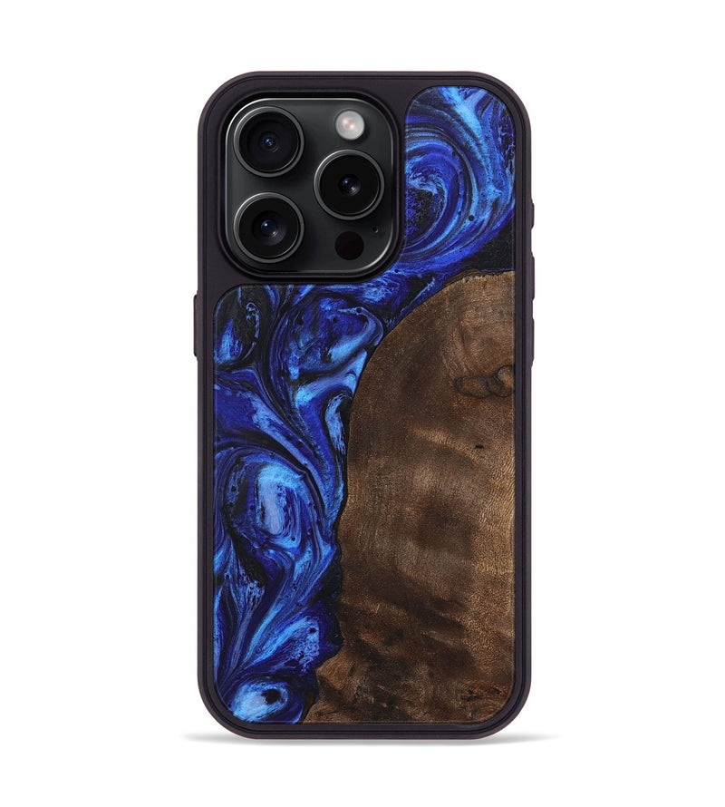 iPhone 15 Pro Wood Phone Case - Sammy (Blue, 723380)