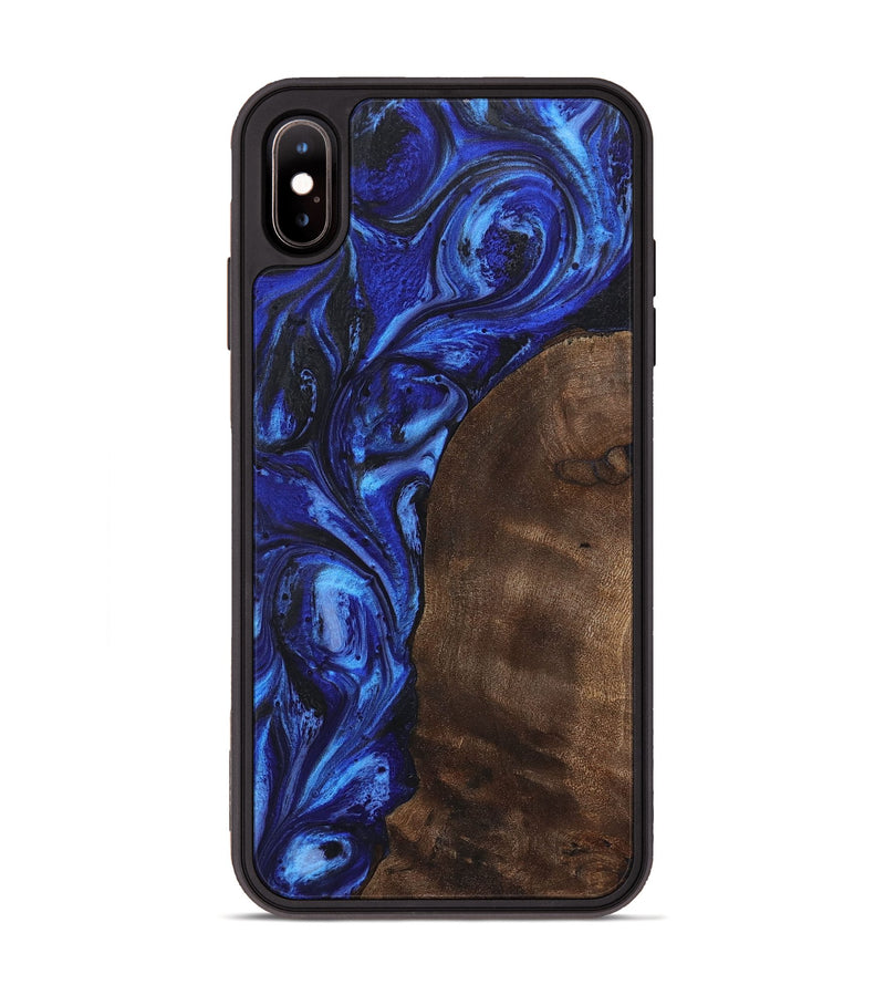 iPhone Xs Max Wood Phone Case - Sammy (Blue, 723380)