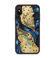 iPhone Xs Max Wood Phone Case - Shaun (Blue, 723383)