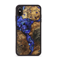 iPhone Xs Max Wood Phone Case - Malcolm (Blue, 723384)