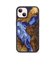 iPhone 14 Wood Phone Case - Reese (Blue, 723385)