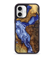 iPhone 16 Plus Wood Phone Case - Reese (Blue, 723385)