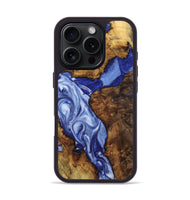 iPhone 16 Pro Wood Phone Case - Reese (Blue, 723385)