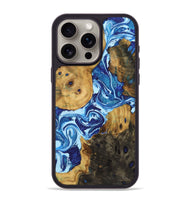 iPhone 15 Pro Max Wood Phone Case - Stephanie (Blue, 723387)