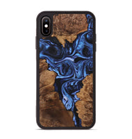 iPhone Xs Max Wood Phone Case - Daisy (Blue, 723388)