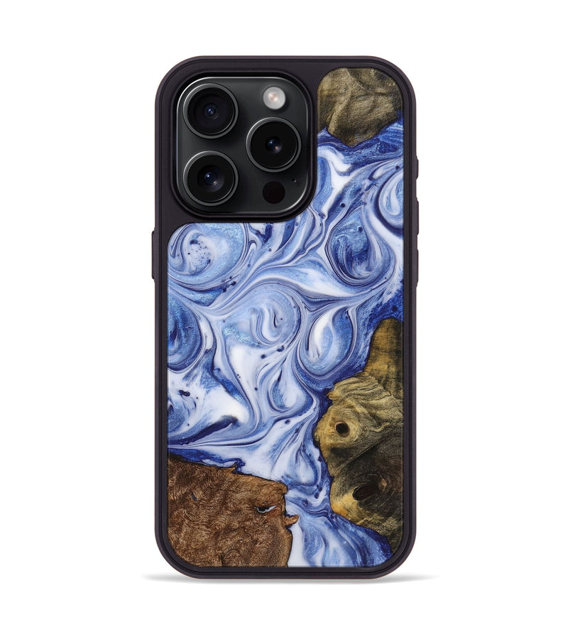 iPhone 15 Pro Wood Phone Case - Lloyd (Blue, 723390)