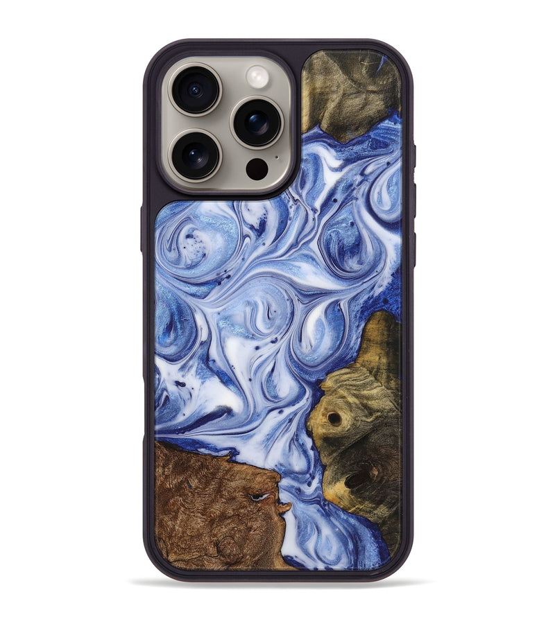 iPhone 16 Pro Max Wood Phone Case - Lloyd (Blue, 723390)