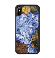 iPhone Xs Max Wood Phone Case - Lloyd (Blue, 723390)