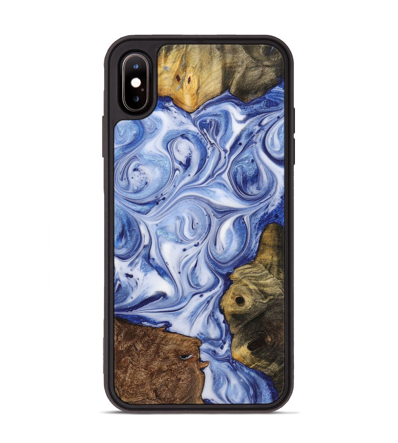 iPhone Xs Max Wood Phone Case - Lloyd (Blue, 723390)