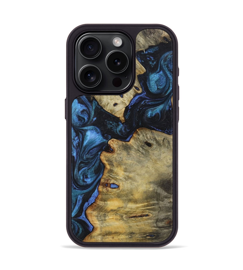 iPhone 15 Pro Wood Phone Case - Opal (Blue, 723391)