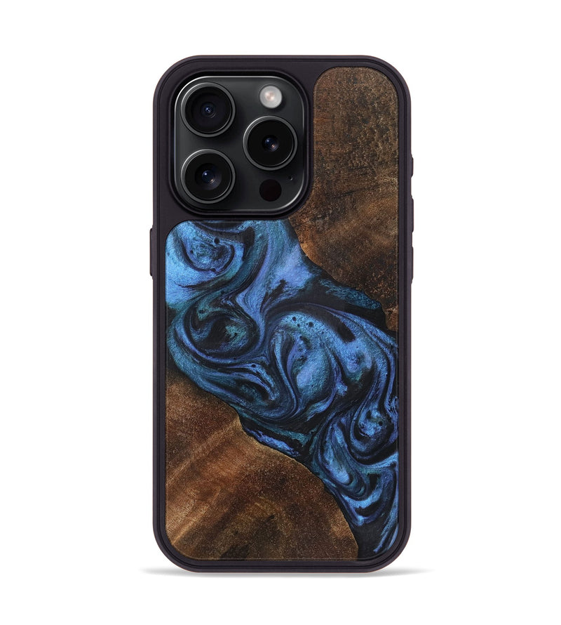 iPhone 15 Pro Wood Phone Case - Richard (Blue, 723392)