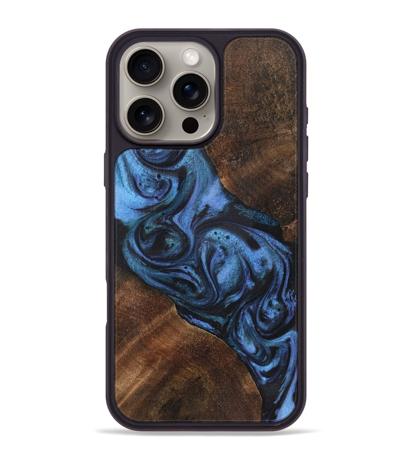 iPhone 16 Pro Max Wood Phone Case - Richard (Blue, 723392)