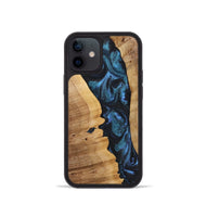 iPhone 12 mini Wood Phone Case - Saylor (Blue, 723393)