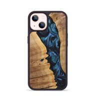 iPhone 14 Wood Phone Case - Saylor (Blue, 723393)