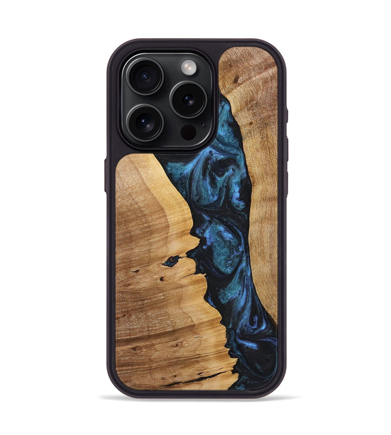 iPhone 15 Pro Wood Phone Case - Saylor (Blue, 723393)