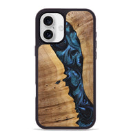 iPhone 16 Plus Wood Phone Case - Saylor (Blue, 723393)