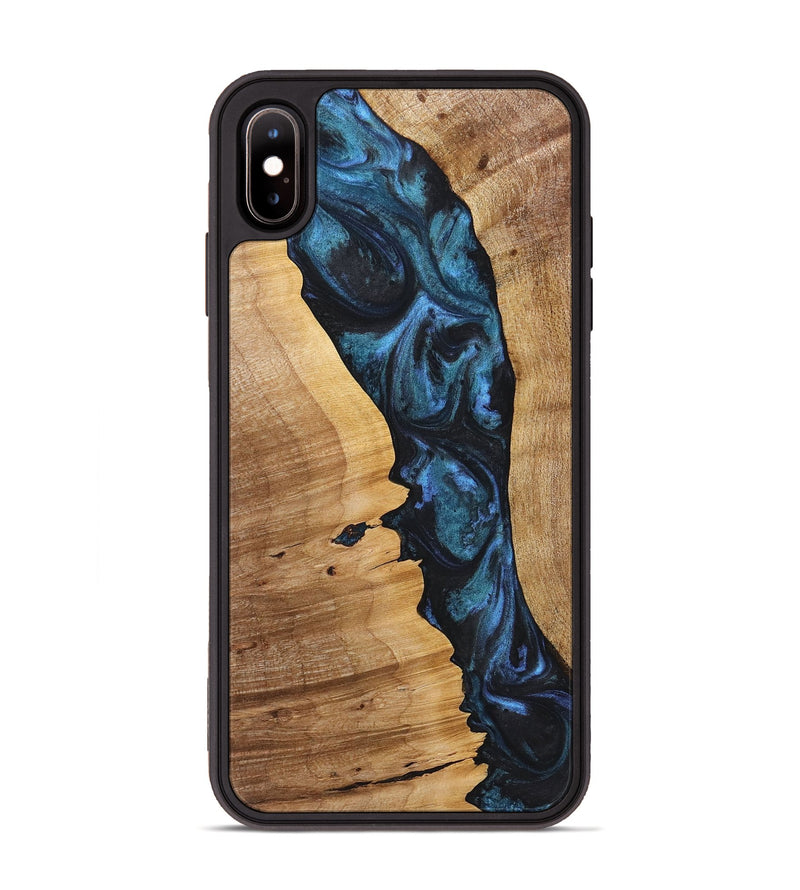 iPhone Xs Max Wood Phone Case - Saylor (Blue, 723393)