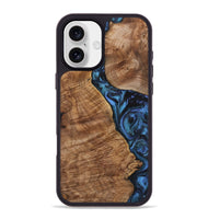 iPhone 16 Plus Wood Phone Case - Bethany (Blue, 723394)