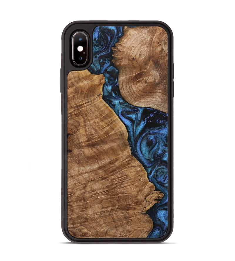 iPhone Xs Max Wood Phone Case - Bethany (Blue, 723394)