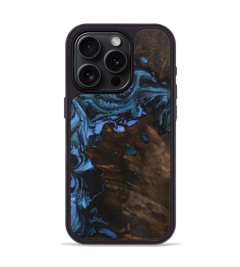 iPhone 15 Pro Wood Phone Case - Heather (Blue, 723395)