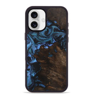 iPhone 16 Plus Wood Phone Case - Heather (Blue, 723395)