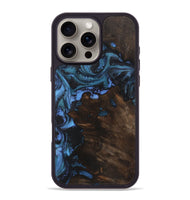 iPhone 16 Pro Max Wood Phone Case - Heather (Blue, 723395)