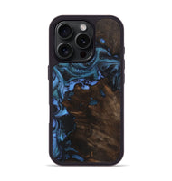 iPhone 16 Pro Wood Phone Case - Heather (Blue, 723395)