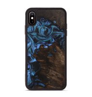 iPhone Xs Max Wood Phone Case - Heather (Blue, 723395)