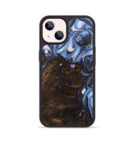 iPhone 14 Wood Phone Case - Jeanette (Blue, 723396)