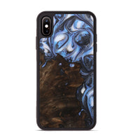 iPhone Xs Max Wood Phone Case - Jeanette (Blue, 723396)