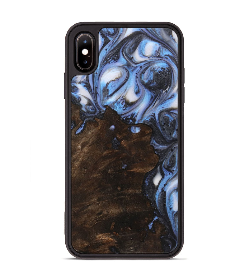 iPhone Xs Max Wood Phone Case - Jeanette (Blue, 723396)